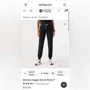 Figs Black Women's zamora Jogger Track Pants with Drawstring